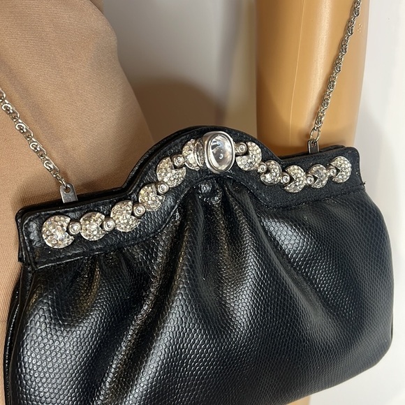Leather Evening Shoulder Bag Clutch Bag - Picture 14 of 14
